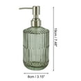 thumbnail image 4 of Unique Bargains 1 Pc Classic Vertical Lines Soap Pump Dispenser for Bath 450ml Green Silver Tone, 4 of 6