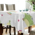 thumbnail image 3 of GZHJMY Cute Frog Tablecloth, Rectangle Waterproof Washable Polyester Table Cover for Picnic Dinner Holiday Party Decor, 54 x 72 Inch, 3 of 7