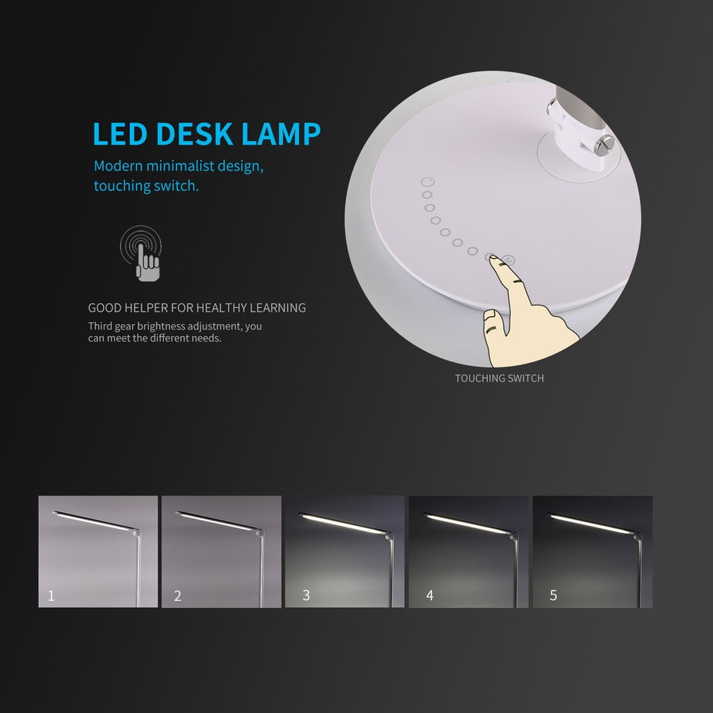 Folding Design Dimmable Led Desk Table Lamp Touch Switch 7 Level