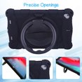 thumbnail image 2 of For iPad 6th 5th Generation Case, Soft Silicone Drop Protection Rotating Kickstand with Shoulder Strap Pencil Holder Kids Friendly Lightweight Case for iPad Air 1 2/ iPad 9.7" 2018/2017, Black, 2 of 6