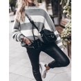 thumbnail image 4 of Women's Oversized Sweaters Batwing Sleeve Mock Neck Jumper Tops Chunky Knit Pullover Sweater, 4 of 10