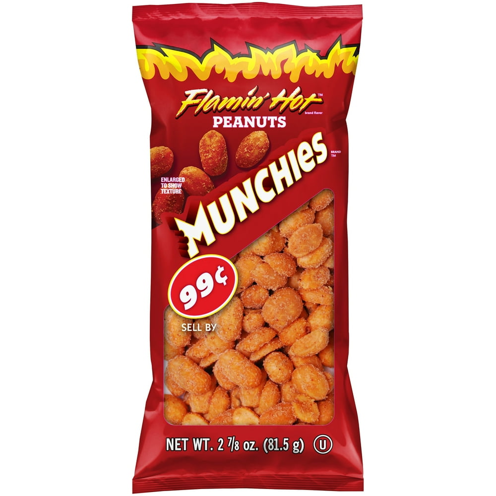 Munchies Flamin' Hot Peanuts 2.88 oz. Bag