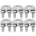 thumbnail image 4 of WEUVEB 6Pcs Silver Steel Wire Rope Clamps for Load Securing, 4 of 7