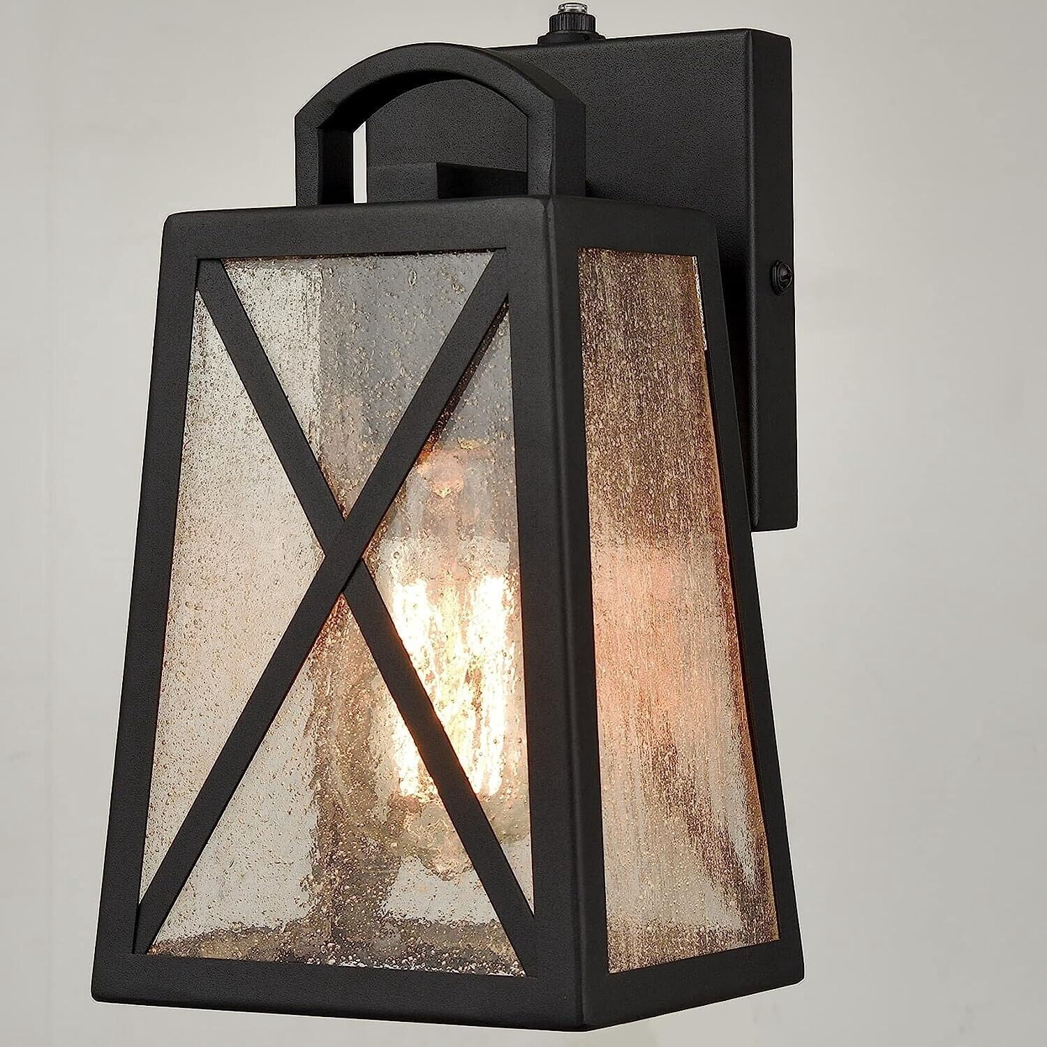 Modern Dusk to Dawn Outdoor Lights Wall Mount Black Porch Exterior Wall Lights
