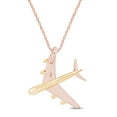 thumbnail image 5 of AFFY 14k Rose Gold Over Sterling Silver Two Tone Airplane Pendant Necklace, 5 of 7