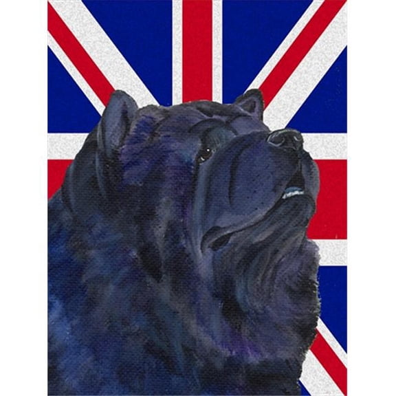 Chow Chow With English Union Jack British Flag Flag Garden Size