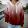 thumbnail image 2 of Yuanlong Womens Hoodies Gradient Design Long Sleeve Drawstring Hooded Sweatshirt Fall Streetwear Fashion Ladies Pullover Tops With Pockets, 2 of 4