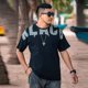 thumbnail image 3 of Camisetas para hombre, camisetas holgadas, de gran tamaño, con estampado, camisetas para hombre, cuello redondo, ropa barata con alfabeto y de alta calidad, talla normal 5xl Y2k, 3 of 5