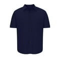 thumbnail image 5 of Yufatyle Men Short Sleeve Polyester Turndown collar Slim T Shirts For Man Navy XXXL, 5 of 5