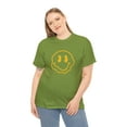 thumbnail image 3 of Blurry smiley face graphic t shirt  Unisex Heavy Cotton Tee, 3 of 8