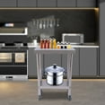 thumbnail image 2 of DENEST Commercial Food Prep Worktable Stainless Steel Kitchen Work Table, 2 of 12