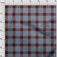 thumbnail image 2 of oneOone Cotton Jersey Grayish Blue Fabric Gingham Check Quilting Supplies Print Sewing Fabric By The Yard 58 Inch Wide, 2 of 4