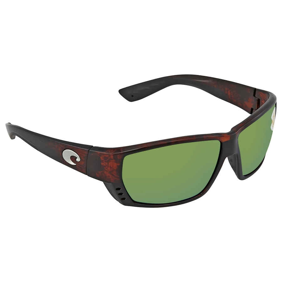 Costa Del Mar TUNA ALLEY Sunglasses Blackout Polarized 580P Green Mirror Lens 