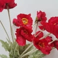 thumbnail image 3 of 6 paquetes de flores artificiales de amapola roja, flores artificiales de ranúnculo, tallos de flores artificiales para bodas, fiestas, decoración de interiores, 3 of 4