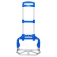 thumbnail image 2 of IVV Folding Hand Truck Dolly, Aluminum Portable Cart with Telescoping Handle and Rolling Swivel Wheels - Blue, 2 of 10