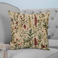 thumbnail image 4 of 20x20 Pillow Covers Set of 2, Rustic Botanical Throw Pillow Covers Decorative Couch Cushion Case, Vintage Floral Wildflower Microfiber Square Pillowcases for Bedroom Car Living Room, 4 of 7