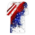 thumbnail image 4 of Elvqul T Shirts for Women Under 5 Fourth of July Tops 3/4 Sleeve Independence Day Eagle American Flag Elastic Ladies Blouses Patriotic, 4 of 5