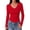 Red, variant on Zeagoo Long Sleeve Shirts for Women V Neck Top Ribbed Knit Fitted Basic Tee Going Out Tops Casual Fall Trendy