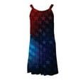 thumbnail image 5 of OAVQHLG3B Summer Dress for Women 4th of July Outfits for Women Casual Round Neck Leisure And Entertainment Sling Digital Print Mini Dress, 5 of 5