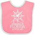 thumbnail image 3 of Inktastic Someone in Florida Loves Me Boys or Girls Baby Bib, 3 of 4