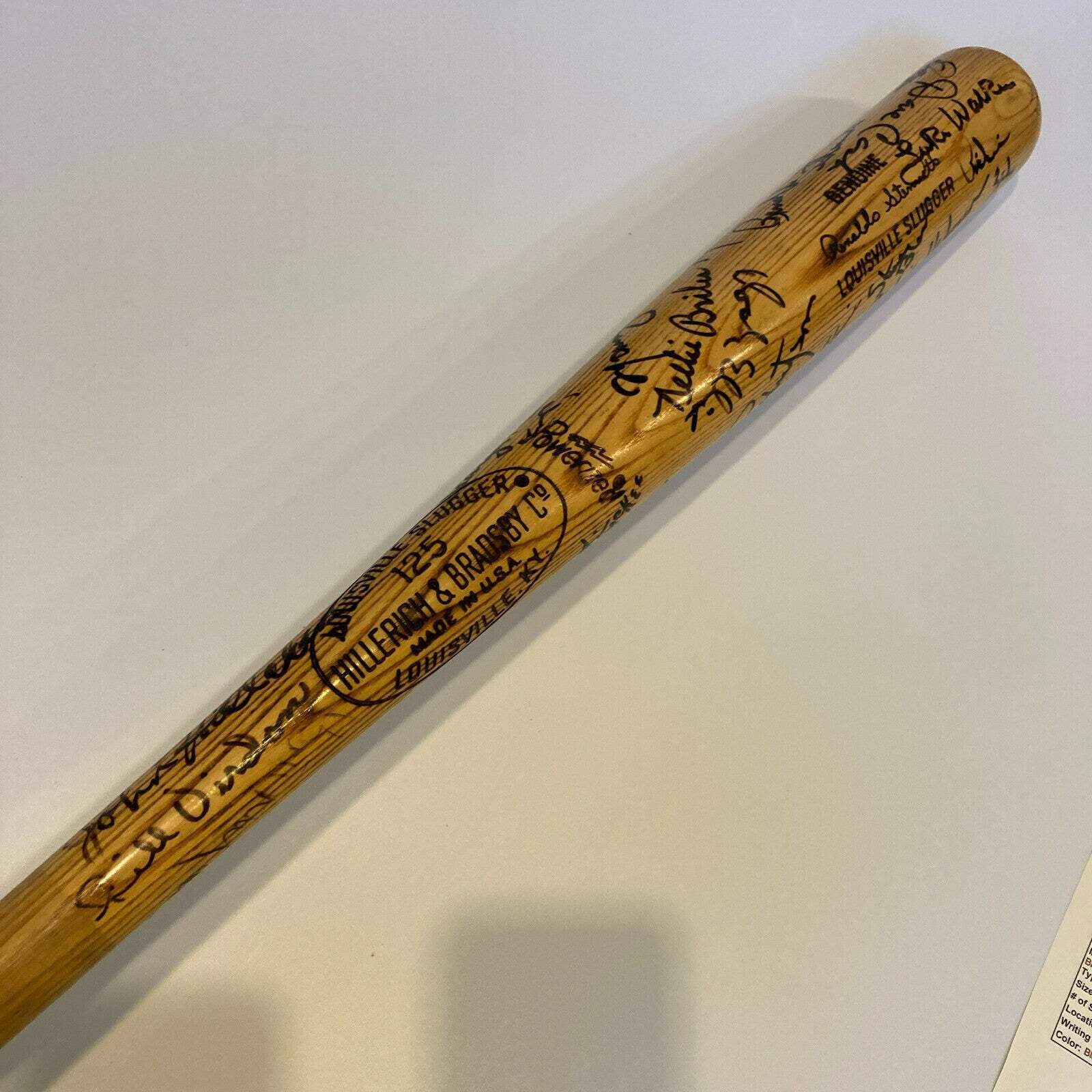 1973 Pittsburgh Pirates Team Signed Game Issued Baseball Bat With JSA COA