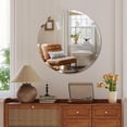 thumbnail image 6 of Gleamira 24" Frameless Bathroom Mirror Round Beveled Edges Wall Mirror Decorative Vanity Mirror for Bathroom, 6 of 6