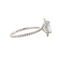 thumbnail image 3 of Dash Jewel Lab-Created 1.91 Ct Round Cut Engagement Ring - 14K White Gold Plated Rings - Classic East West Solitaire 4 Prong Setting - Women’s Wedding Ring for Gifting - Elegant Women’s Ring, 3 of 6