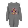 thumbnail image 4 of Pisexur Robes de Noël pour Femmes, Robe Chandail en Molleton à Col Rond Imprimé Verres de Vin Tendance, Robe de Fête Décontractée à Manches Longues, Robe de Vacances de Noël Mini Robe, 4 of 4