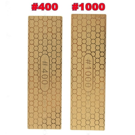 

BESHOM Grit 400# 1000# Double Ti Titanize Diamond Lightweight Whetstones Gold