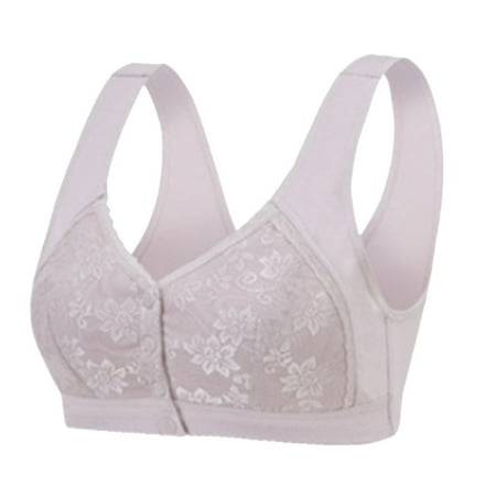 JAKANYQ Womens Bra Sports Sleep Tank Top Large Size Wireless Underwear Front Buckle Bra Comfy Breathable
