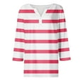 thumbnail image 3 of Women Tshirts 3 4 Sleeve Tops Casual Neck Printed Polyester Daily Casual All Occasions Wear, 3 of 4