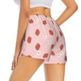 thumbnail image 4 of Picia Hand Drawn Strawberry Pattern Women's 2 in 1 Athletic Running Shorts High Waisted Workout Casual Gym Sweat Shorts with Comfy Liner Zipper Pockets-Small, 4 of 9