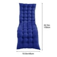 thumbnail image 2 of Thickened Recliner Cushion, 62.5x18.8Inch Lounge Patio Chaise Lounger Cushion, Rocking Chair Sofa Cushion with 6 Ties,Thick Padded Swing Bench Cushion for Indoor Outdoor, Blue, 2 of 6