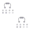 thumbnail image 4 of Guardoinrt Xiangbala Magnetic Fake Septum Nose Rings Hoop for Women Chic and Sophisticated Acrylic Silver 2Set, 4 of 6
