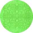 thumbnail image 1 of Ahgly Company Indoor Round Abstract Green Modern Area Rugs, 4' Round, 1 of 4