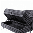 thumbnail image 2 of Luxury Plush Chaise Lounge Sofa with Storage and filled with foam - Dark Gray, 2 of 7