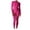 Hot Pink, variant on Women's Workout Jumpsuit Seamless Skinny Long Sleeve Bodycon Casual Zipper Mock Neck Yoga Exercise Romper