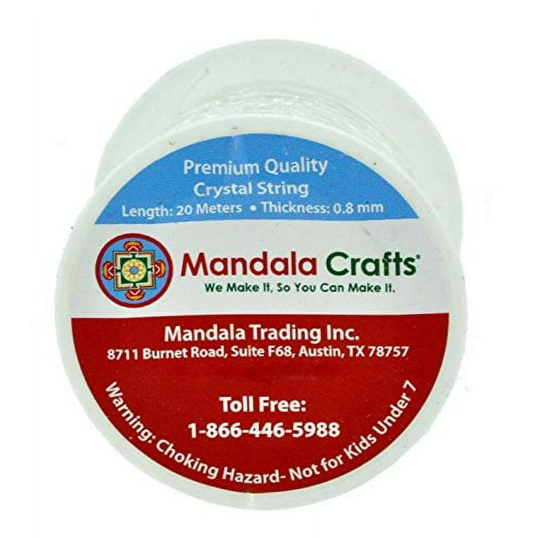  Mandala Crafts Crystal String Transparent 0.8mm Elastic Cord  for Jewelry Making - 65 YDs Stretchy Elastic String Beading Cord - Elastic  Bracelet String for Bracelet Making