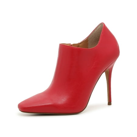 

Jessica Simpson Pumps Womens Carolie Red Leather High Heel Stiletto Bootie (Richest Red 9.5)