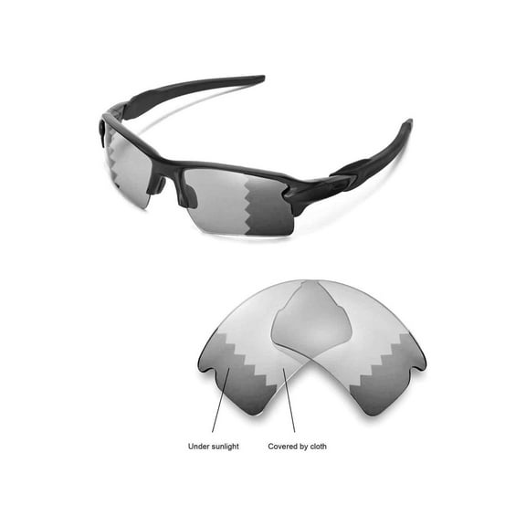 Walleva Transition/Photochromic Polarized Replacement Lenses for Oakley Flak 2.0 XL Sunglasses