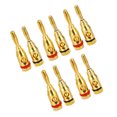 thumbnail image 1 of 10x Gold plated Musical Speaker Connector Wire Connector Cable Wire Screw Banana Plug Connector 4MM, 1 of 5