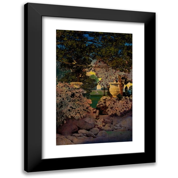 Maxfield Parrish 11x14 Black Modern Framed Museum Art Print Titled - The Oaks (1904)