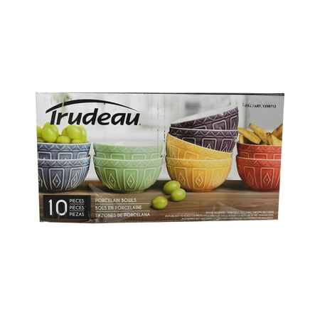 Trudeau Porcelain 4.5 Inch Bowl Variety Set 10 Count‼️Light dirt‼️