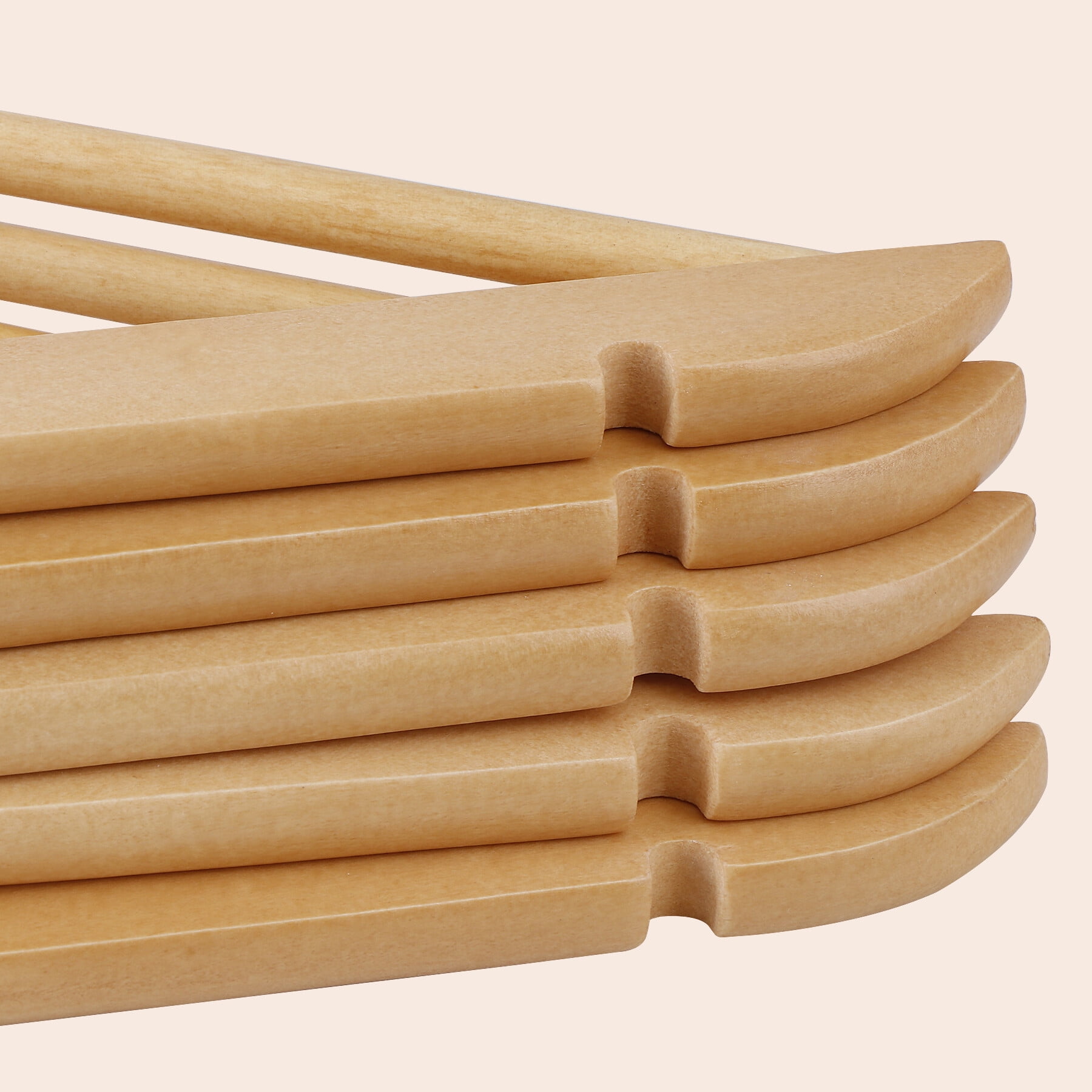 ZENSTYLE Wooden Hangers 50 Pack Suit Coat Hangers with 360° Rotatable Hook Non Slip