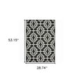 thumbnail image 5 of HomeRoots 506997 3 x 5 ft. Black Geometric Stain Resistant Indoor & Outdoor Rectangle Area Rug, 5 of 5