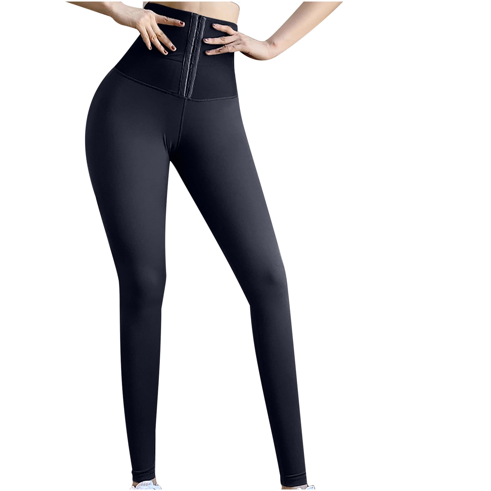 Xzngl Pants For Women High Waist Women Sport Fitness Yoga Pants High Waist Body Shaping Breasted Elasticity Pants Yoga Pants Women Black