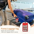 thumbnail image 4 of Uxcell Luggage Tags (Not Your Bag) Funny Travel Baggage Bag Tags Suitcase Identifier Labels for Women Men Red, 4 of 6
