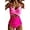 Pink, variant on SOMER Women's One Piece Swimsuits Tummy Control Cutout High Waisted Bathing Suit Wrap Tie Back 1 Piece Swimsuit