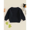 thumbnail image 5 of Nygoyerh Baby Girls Boys Halloween Sweaters Long Sleeve Crew Neck Pullovers Letter Print Knitwear Warm Clothes 6M 9M 18M 2T 3T Infant Clothing for Casual, 5 of 7