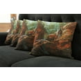 thumbnail image 5 of Ambesonne Fantasy Throw Pillow Cover 4 Pack, Spaceship in Canyon, 18", Brown, 5 of 5